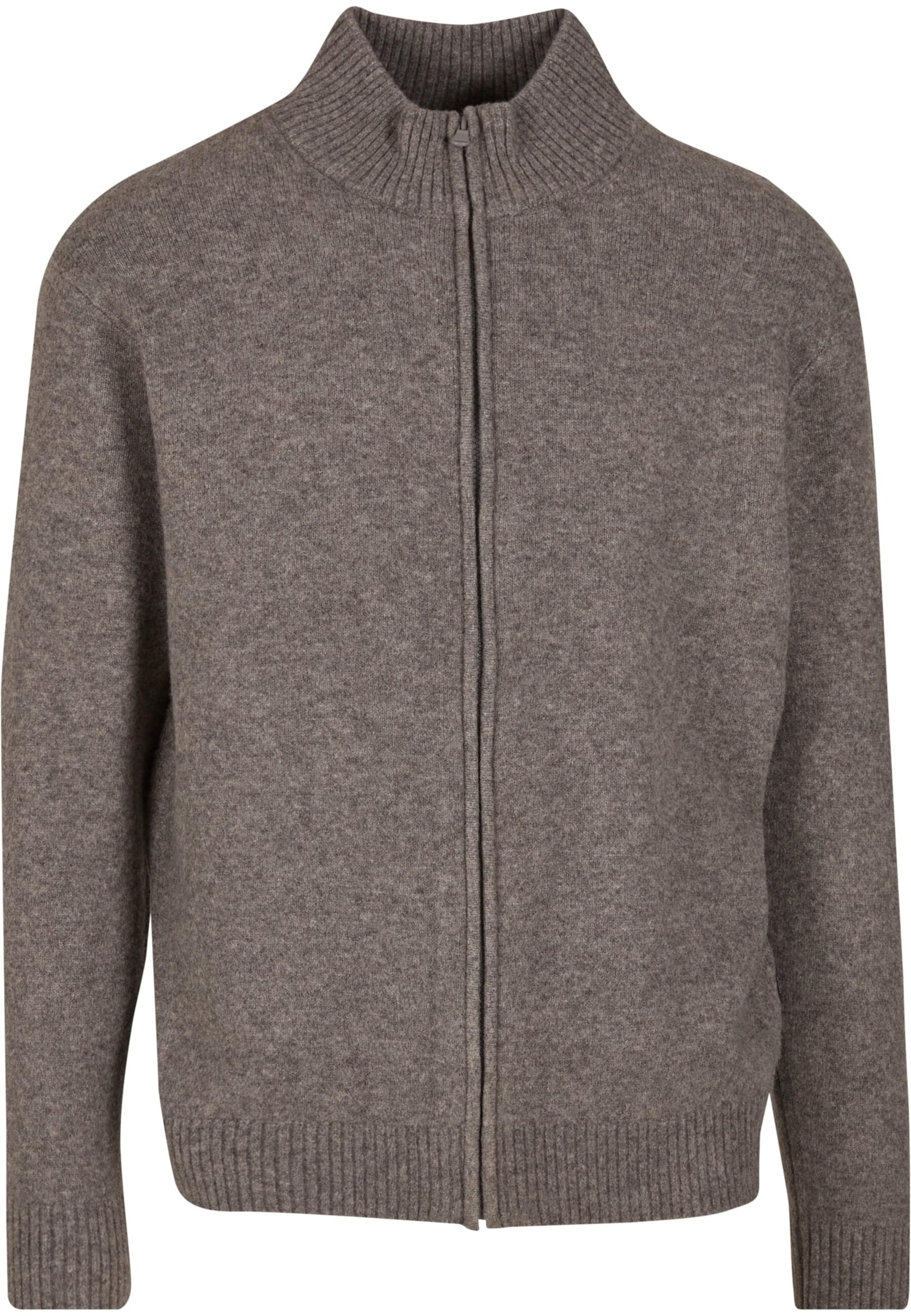 INDICODE JEANS Kardigan 'Bertrax' – šedá: přední strana