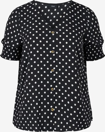 Zizzi Blouse in Zwart: voorkant