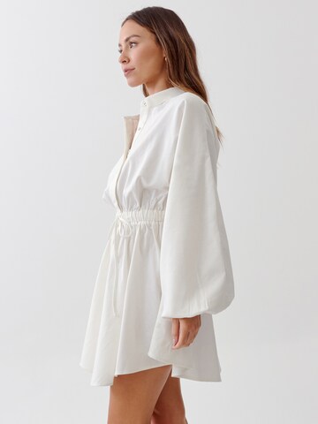 Robe-chemise 'ADRI' Tussah en blanc