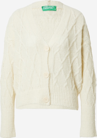 UNITED COLORS OF BENETTON Knit cardigan in White: front