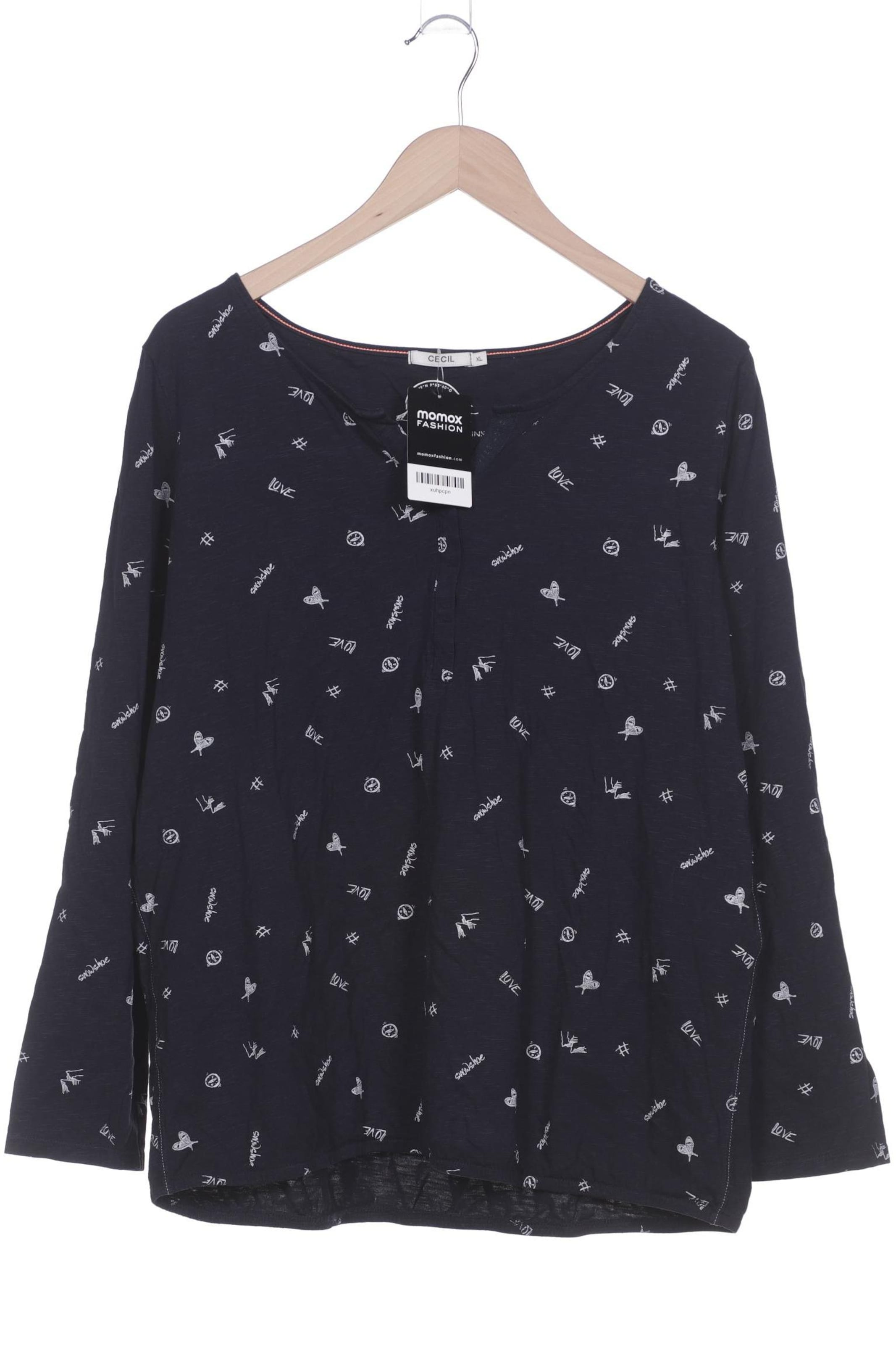 CECIL Langarmshirt XL in Blau: Vorderseite