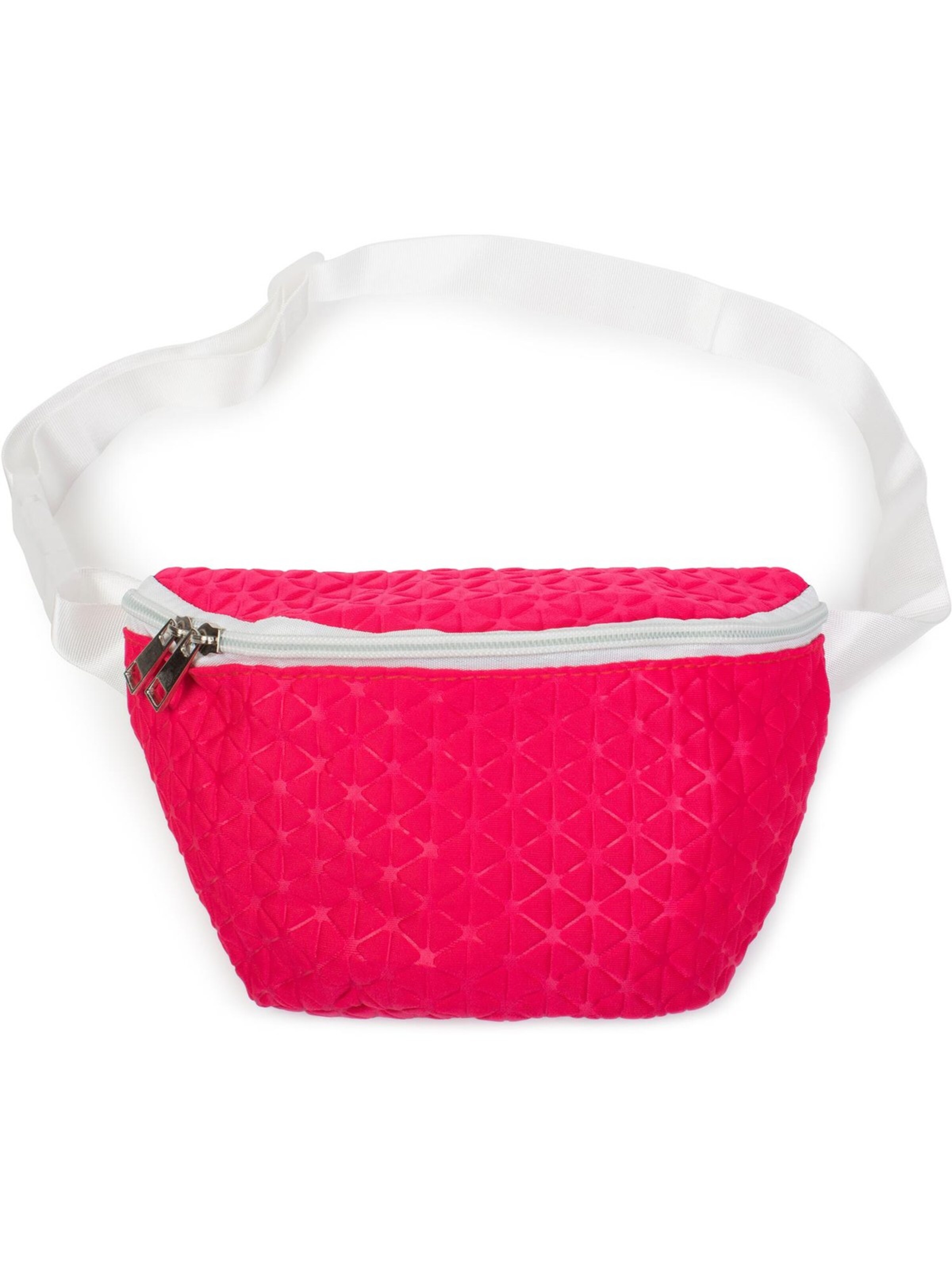 styleBREAKER Gürteltasche 'Bauchtasche geometrische Prägung, Gürteltasche'‌‌‌ in Pink: Vorderseite