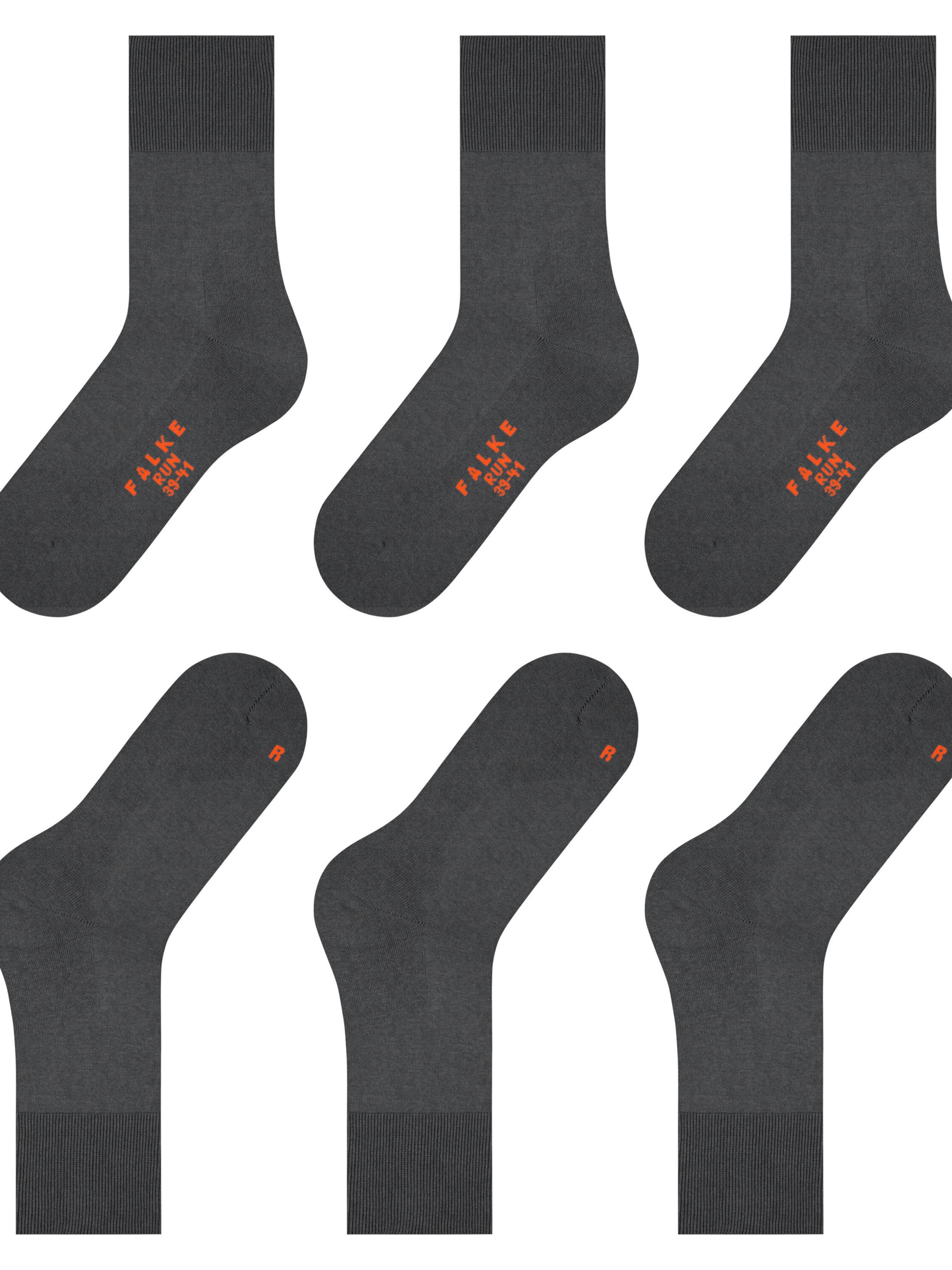 FALKE Socks 'Run 3-Pack' in Grey