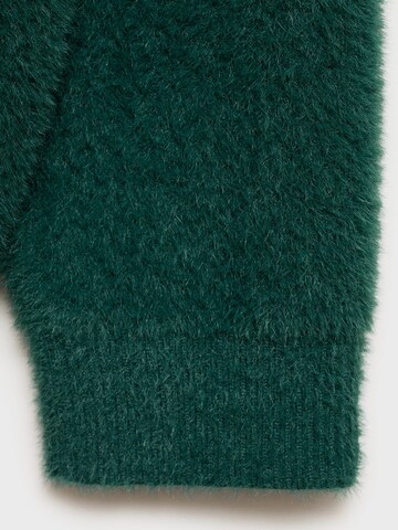 MANGO Gebreid vest 'Duckie' in Groen