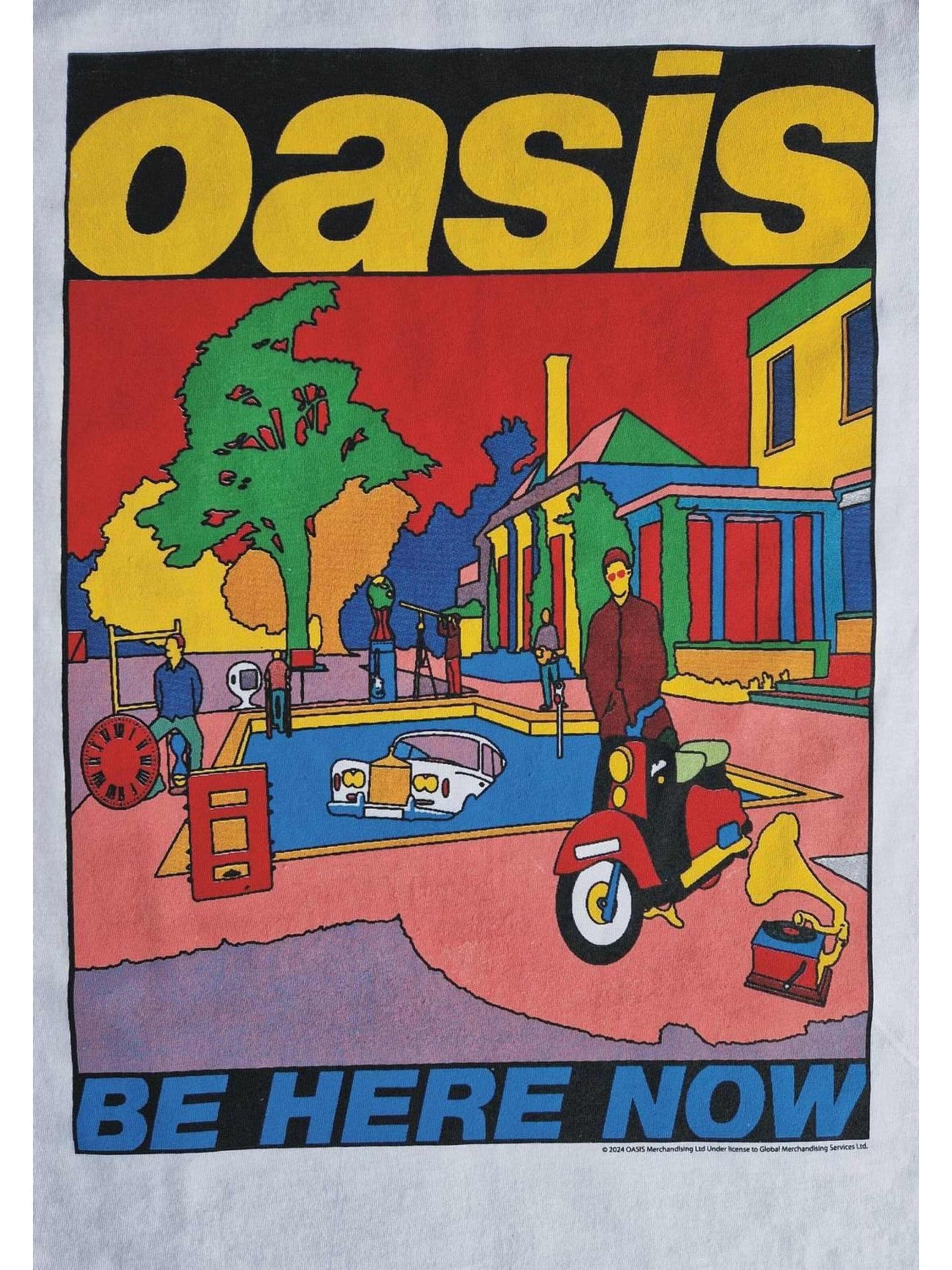 Oasis Shirt 'Oasis- Be Here Now Full C T-Shirt' in White