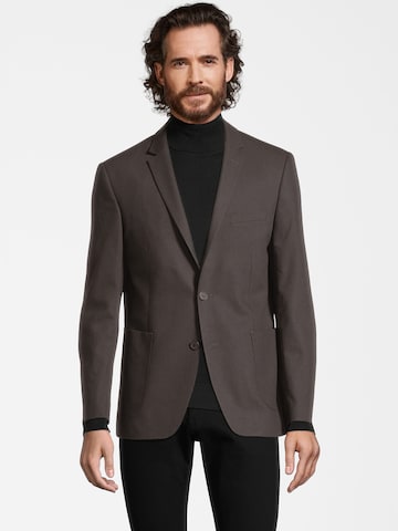 Coupe slim Veste de costume Steffen Klein en gris : devant