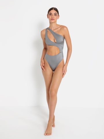 LSCN by LASCANA Swimsuit 'Monokini Nele' in Silver