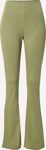 Public Desire Flared Pants in Green: front