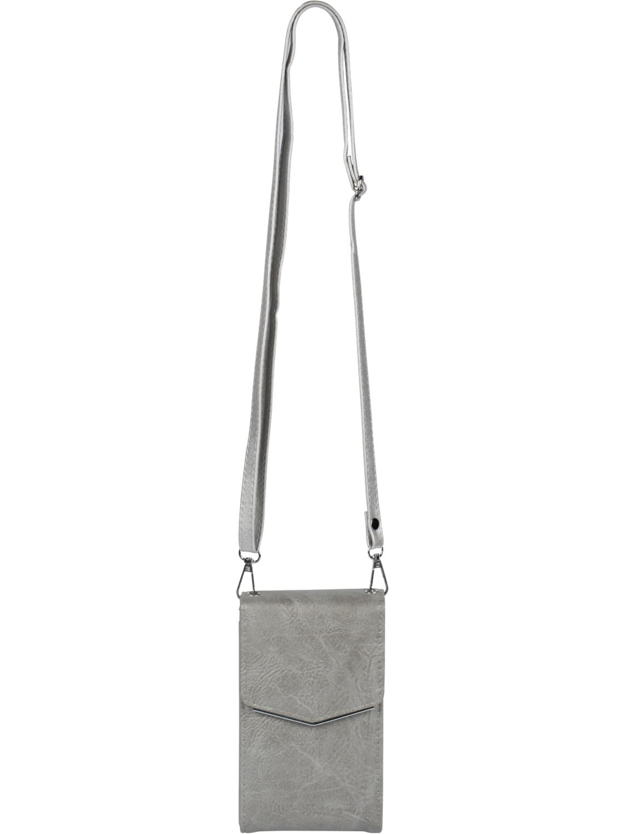 styleBREAKER Umhängetasche 'Mini Handy Umhängetasche'‌‌‌‌‌‌ in Grau: Vorderseite
