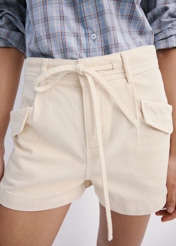 MANGO Regular Trousers 'ARIA' in Beige