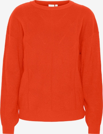 ICHI Trui 'Boston' in Oranje: voorkant