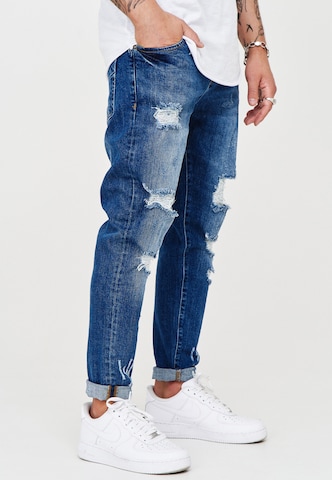 behype Slimfit Jeans 'Dino' in Blau