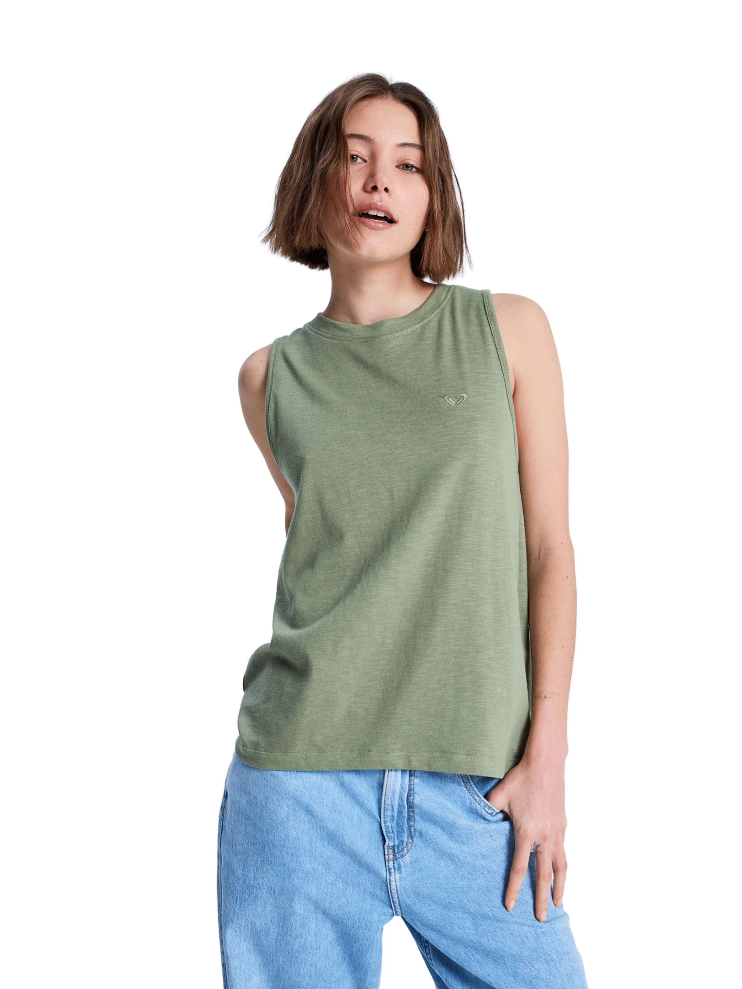 ROXY Top 'Better Days' in Green: front