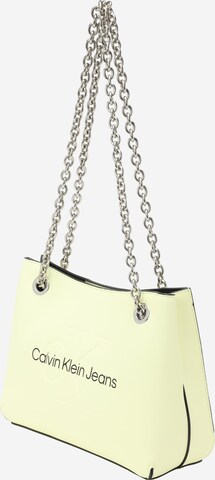 Calvin Klein Jeans - Mala de ombro em amarelo: frente