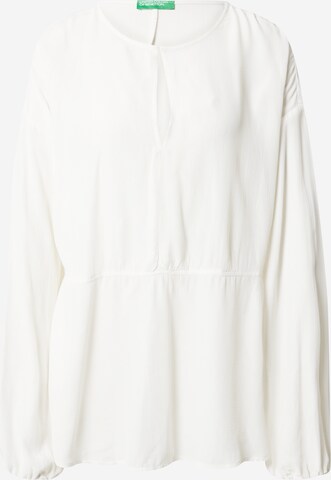 UNITED COLORS OF BENETTON Блуза в бяло: отпред
