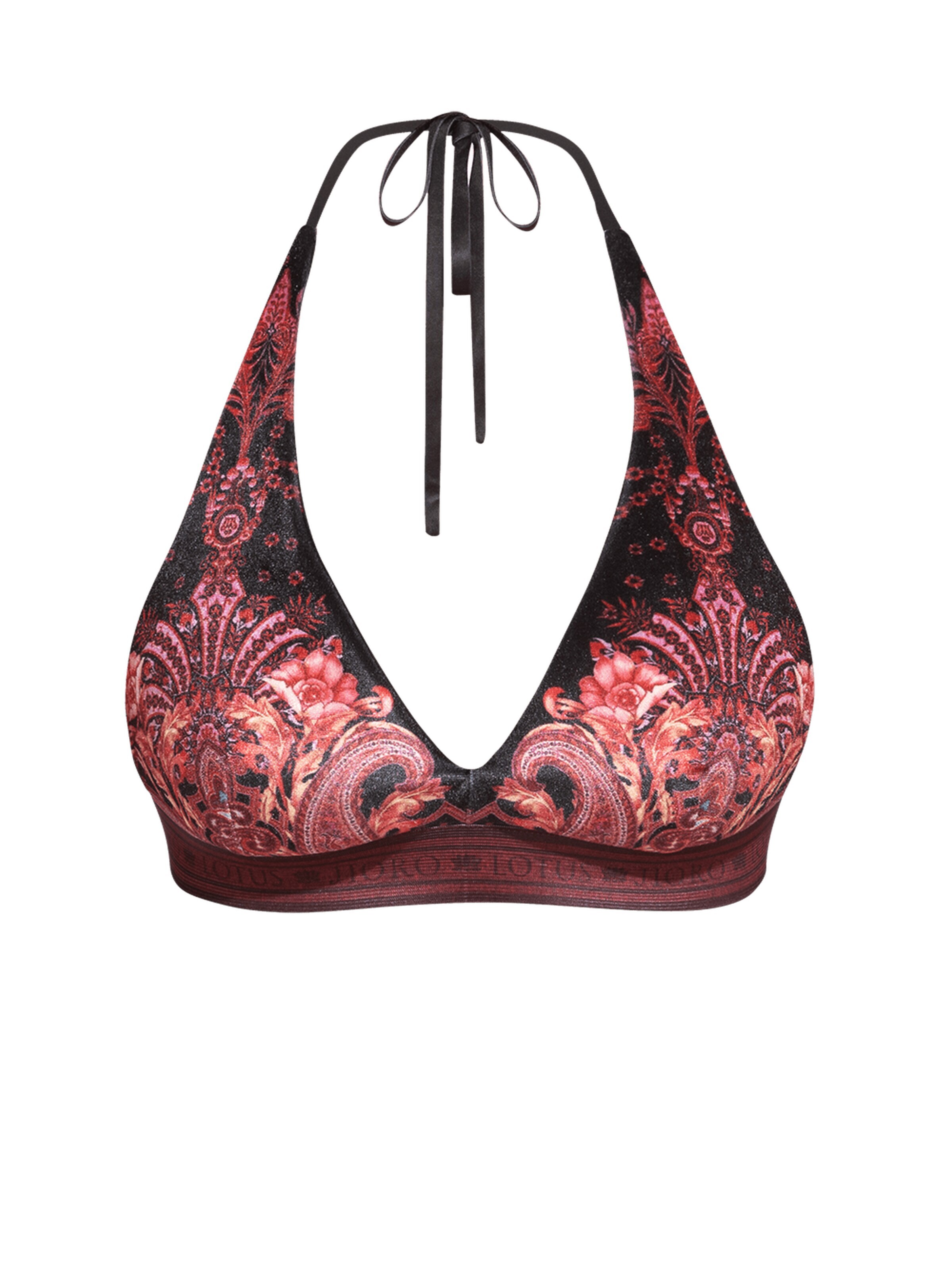 JIORO Triangen Bikiniöverdel 'PAISLEY DARK' i blandade färger