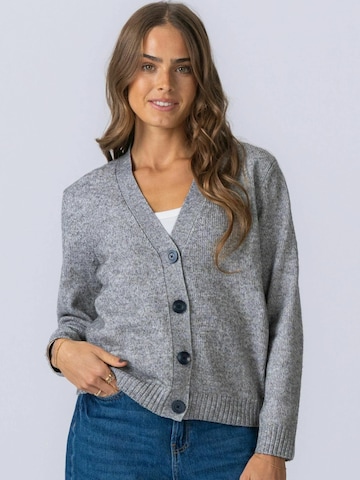 TEESHOPPEN Kardigan ' Knitted Cardigan ' w kolorze szary: przód