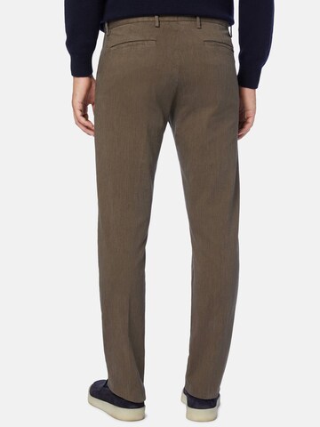 Coupe slim Pantalon à plis Boggi Milano en marron