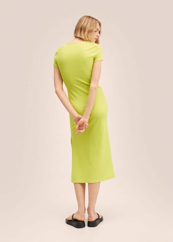 MANGO Úpletové šaty – zelená