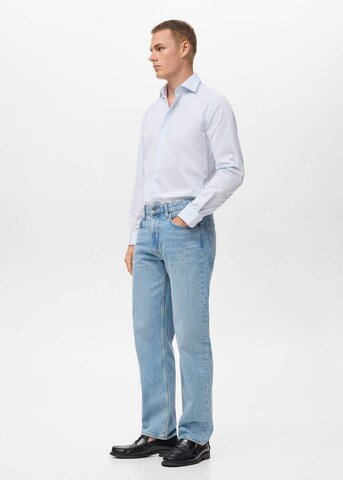 MANGO MAN Slim fit Button Up Shirt 'Vecchia1' in Blue