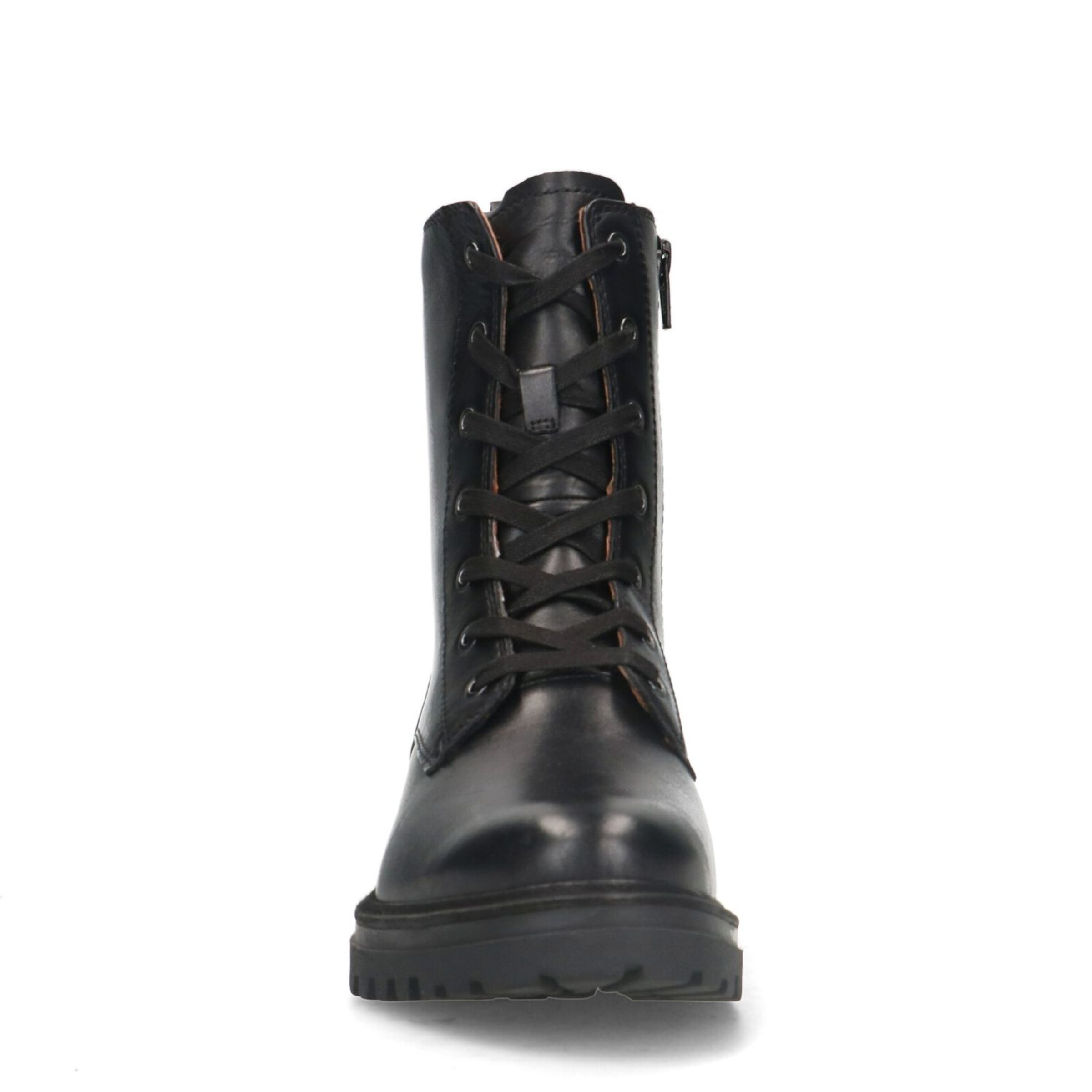 MANFIELD Schnürstiefelette in Schwarz