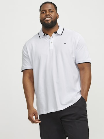 Jack & Jones Plus Shirt 'JJEPaulos' in White: front
