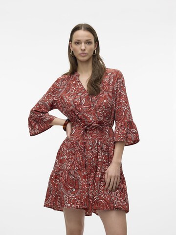 VERO MODA Shirt dress 'ZERA' in Brown: front