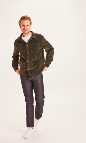 KnowledgeCotton Apparel Jacke 'Pine' in Grün