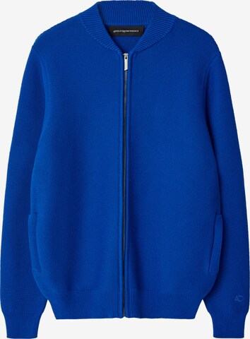 Adolfo Dominguez Knit Cardigan in Blue: front