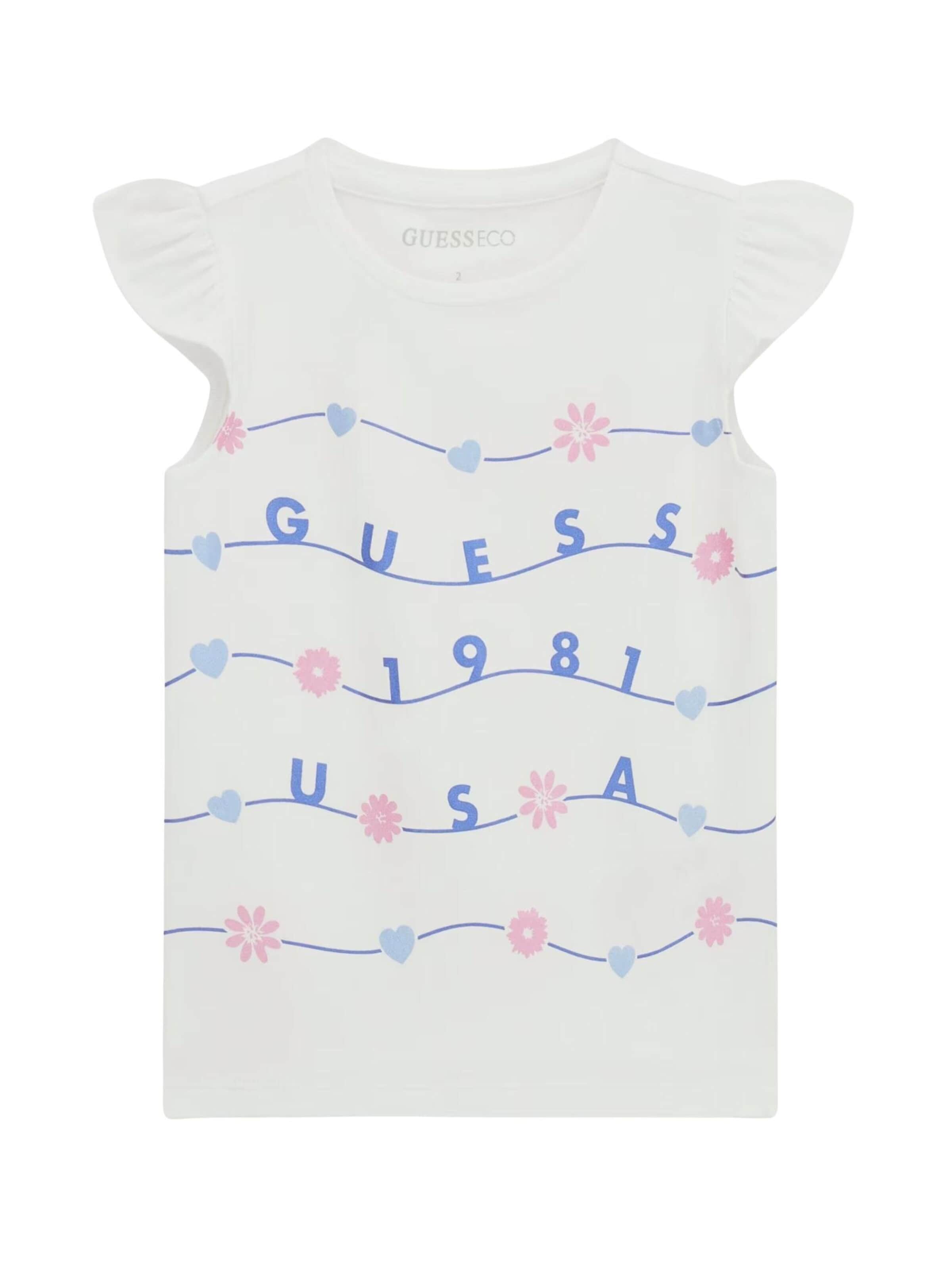 T-Shirt 'SS T-SHIRT' GUESS KIDS en blanc : devant