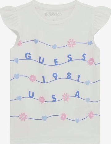 T-Shirt 'SS T-SHIRT' GUESS KIDS en blanc : devant