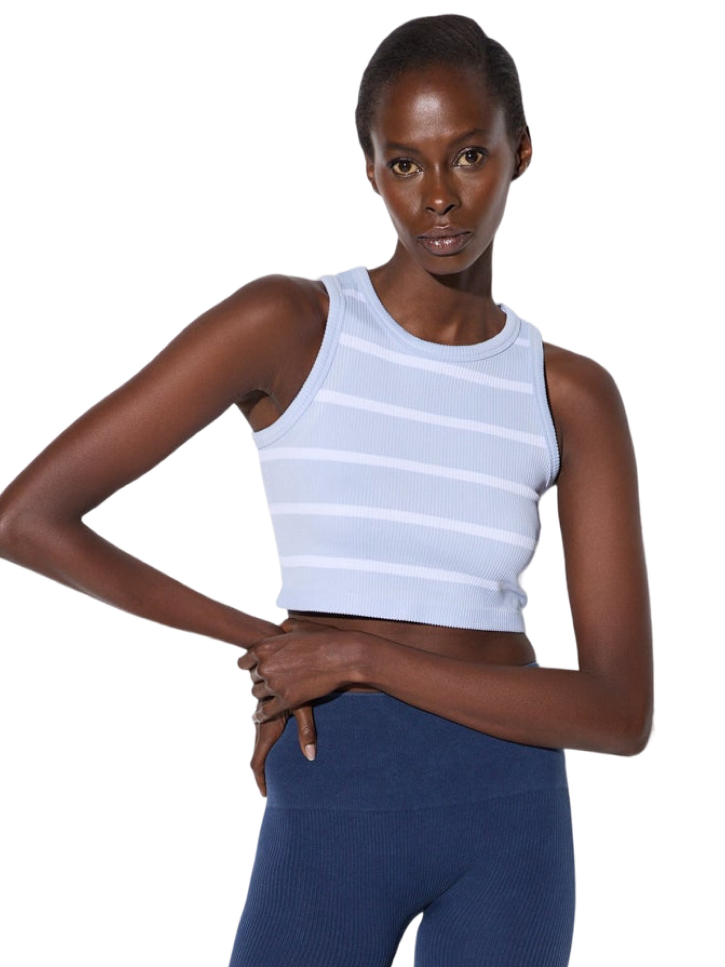 No Matter What Top in Blue: front