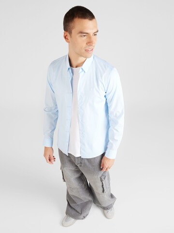 Calvin Klein Slim fit Overhemd in Blauw