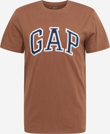 GAP Shirt 'BAS' in Bruin: voorkant