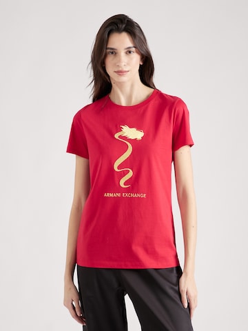 T-shirt ARMANI EXCHANGE en rouge : devant