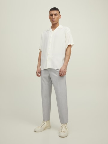 JACK & JONES Regular Pleat-Front Pants 'Bill' in Grey