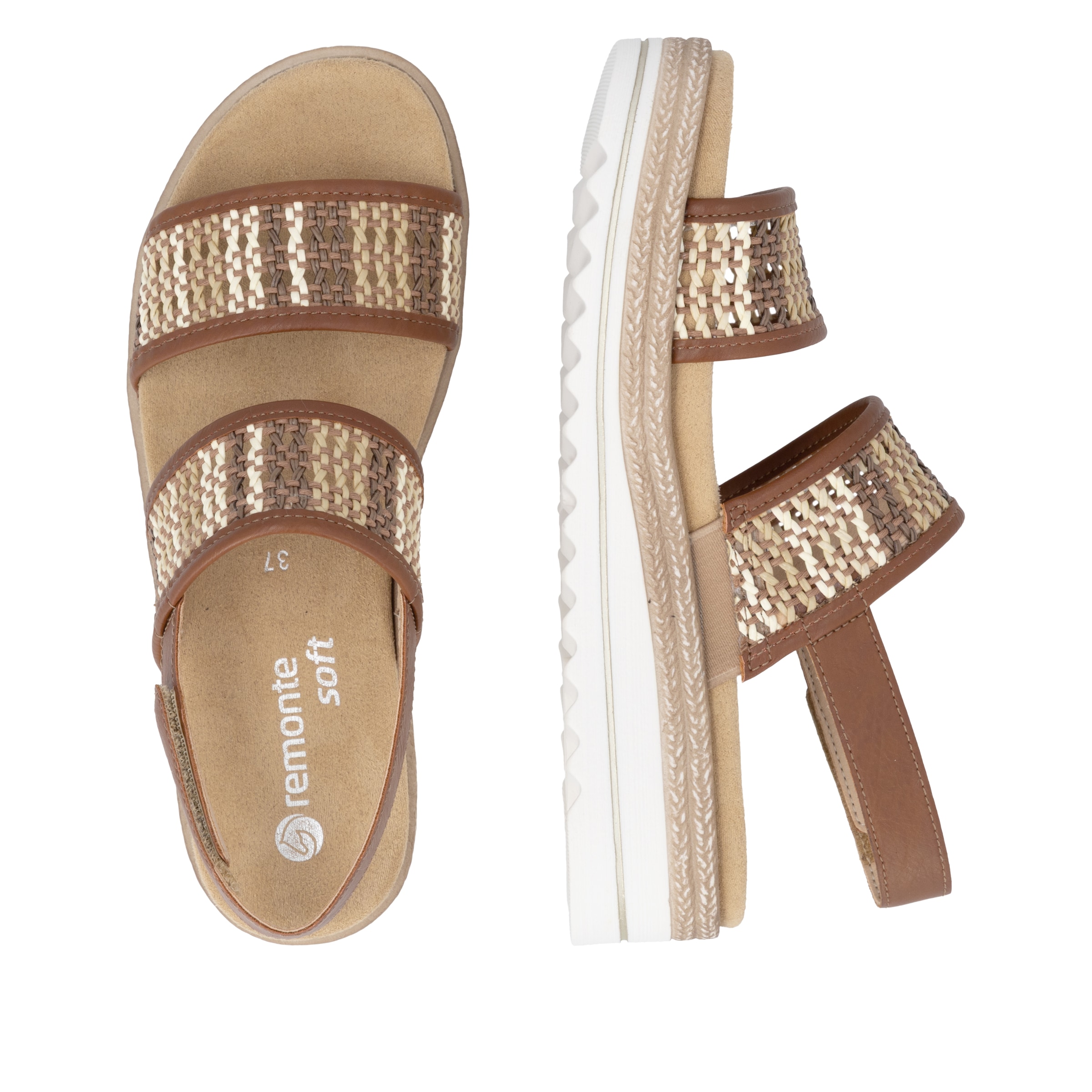 Sandales à lanières ' D0Q65 ' REMONTE en marron