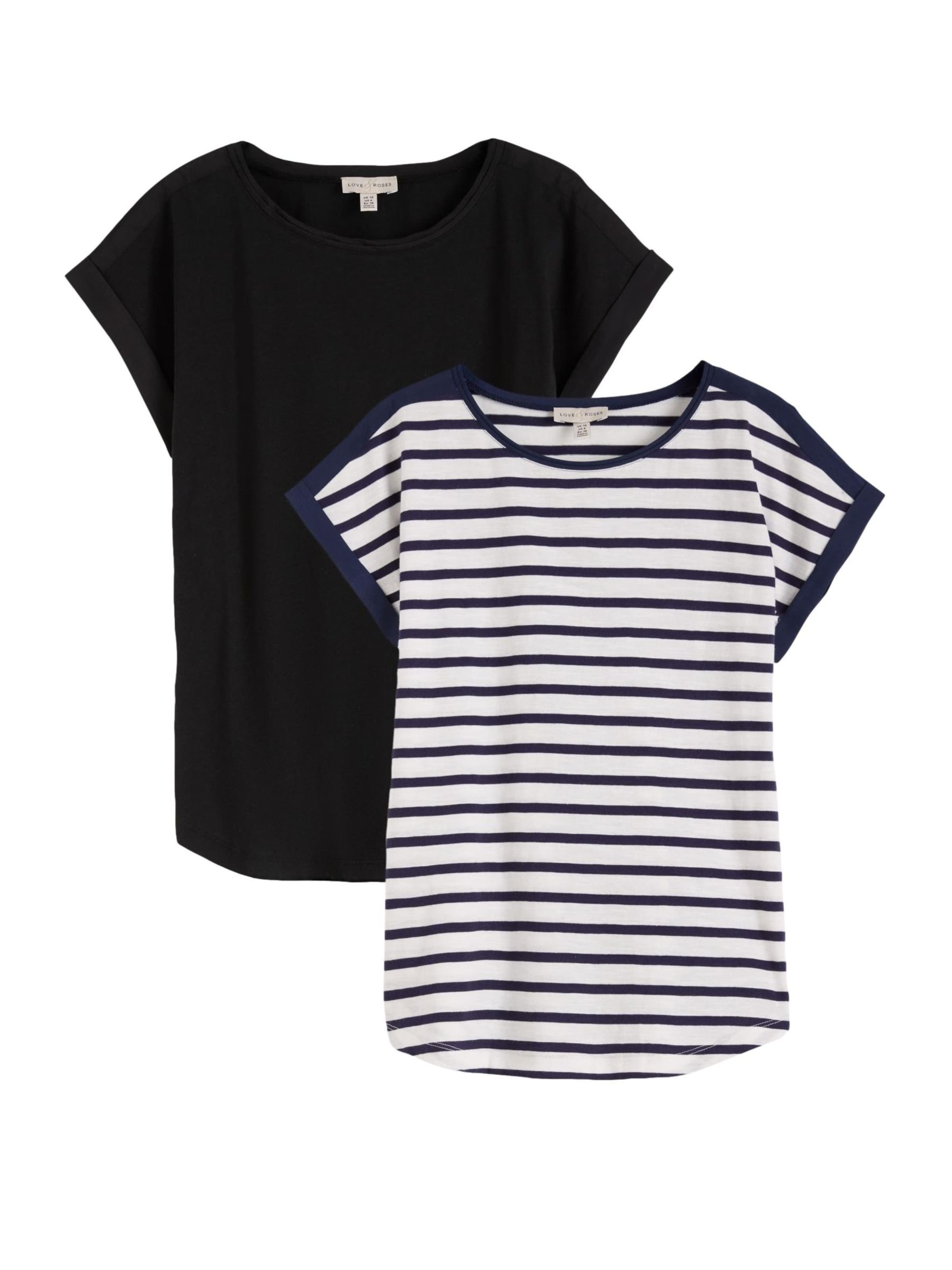 T-shirt love & roses en bleu : devant