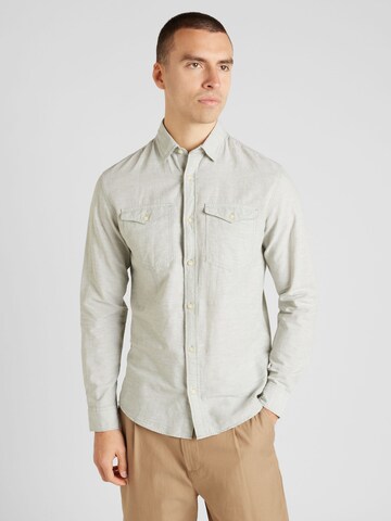 Coupe slim Chemise 'SHERIDAN' JACK & JONES en vert : devant