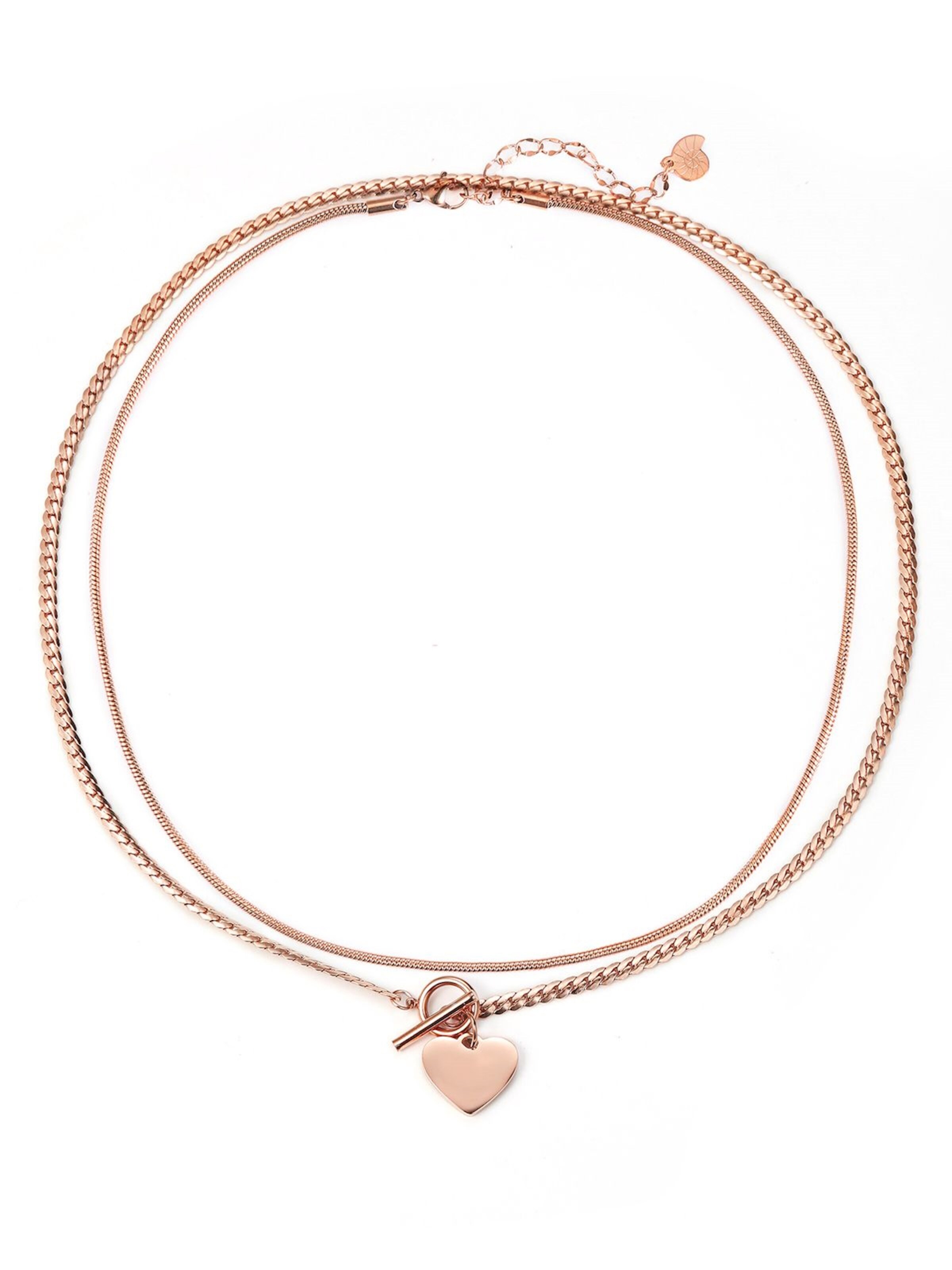 Hey Happiness Necklace 'Herz Duo' in Gold