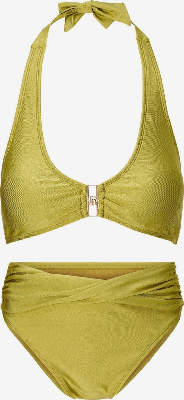 Triunghi Costum de baie două piese de la LingaDore pe verde: față