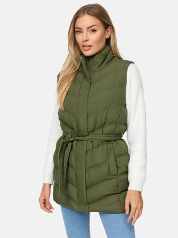 Threadbare Bodywarmer 'Cruz' in Groen: voorkant