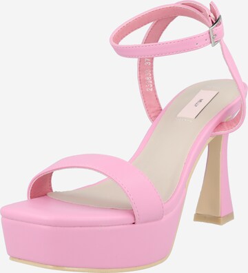 NLY by Nelly Sandaler med rem i pink: forside