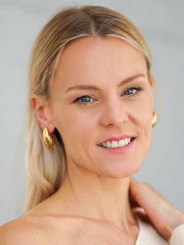 Boucles d'oreilles 'Selena - Gold Plated Elegant Statement' La Moda Me en or