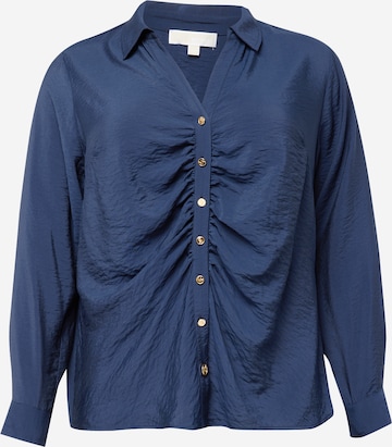 Michael Kors Plus - Blusa en azul: frente