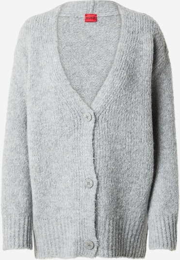 HUGO Red Cardigan en gris chiné, Vue avec produit