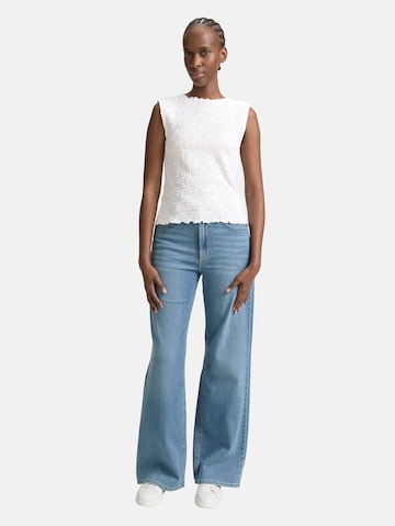 TOM TAILOR DENIM Top in Weiß