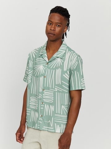 mazine Regular fit Button Up Shirt ' Honolulu Shirt ' in Green: front