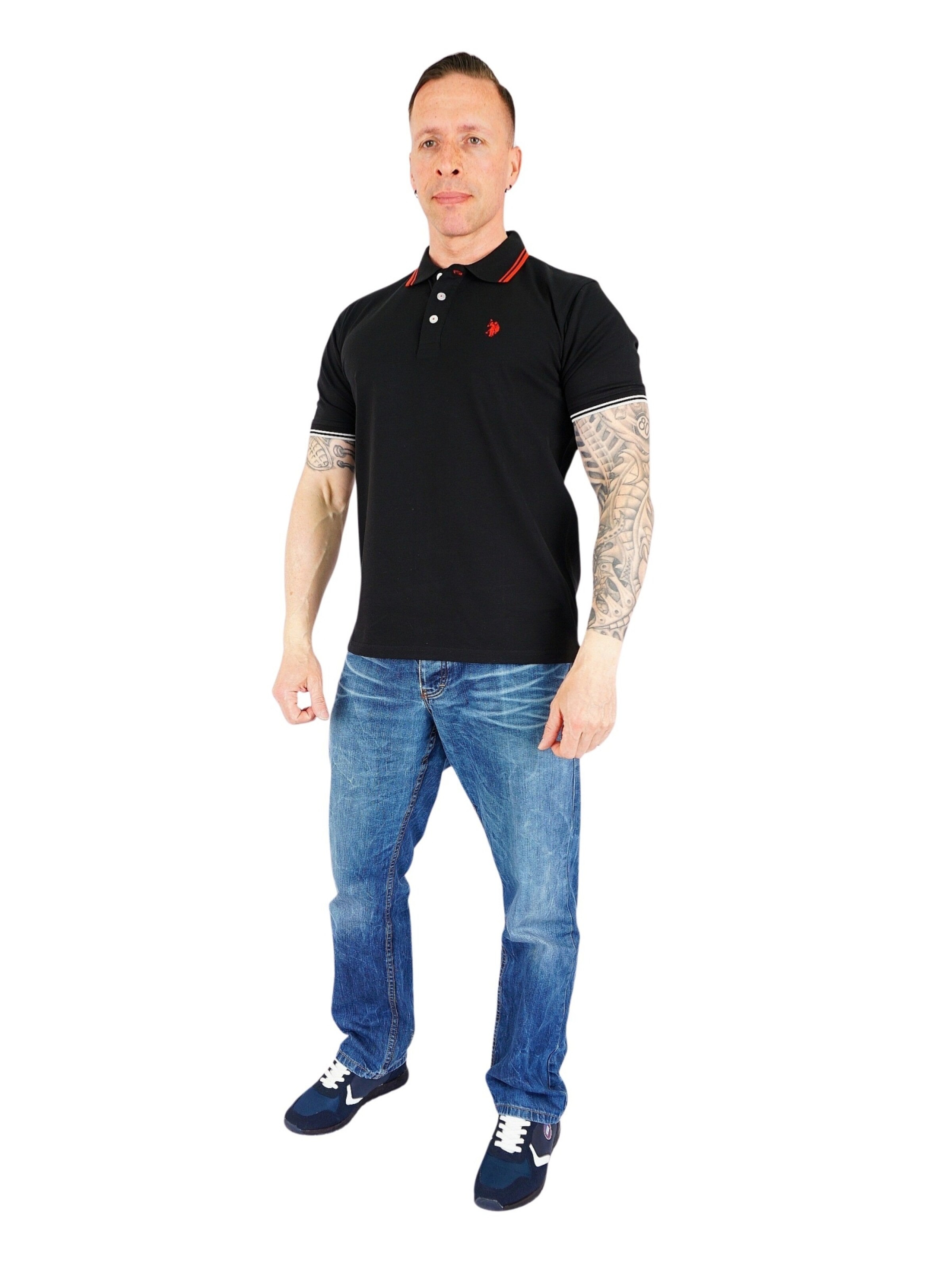 U.S. POLO ASSN. Shirt in Zwart: voorkant