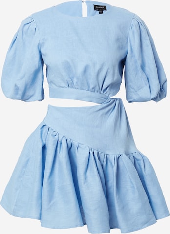 Bardot Dress in Blue: front